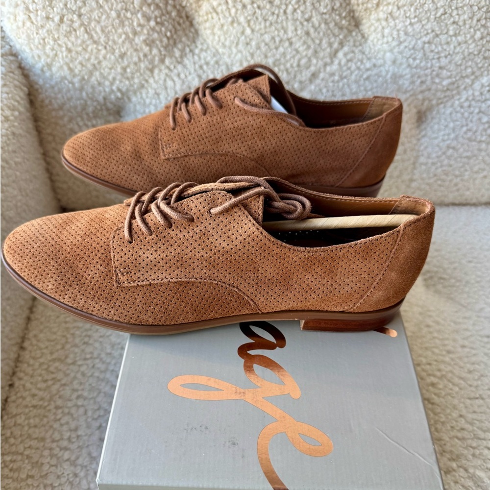 Crown Vintage Praline Brown Lace Up Loafers Size 7.5 NEW! - Picture 4 of 7